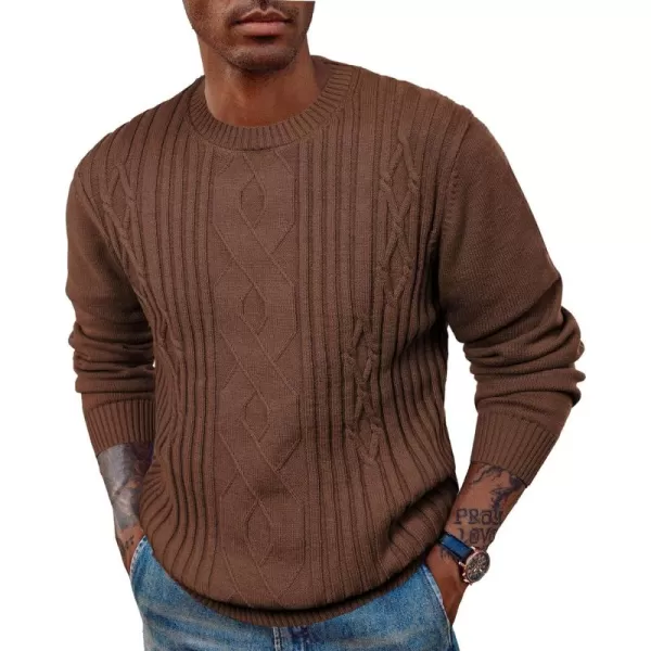 PJ PAUL JONES Mens Cable Knit Pullover Sweater Vintage Crewneck Warm Sweaters