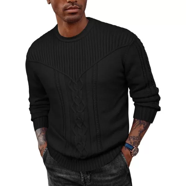 PJ PAUL JONES Mens Cable Knit Pullover Sweater Vintage Crewneck Warm Sweaters