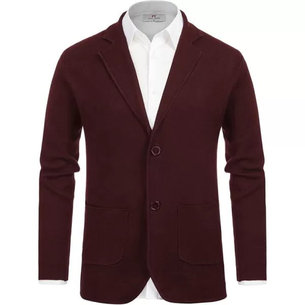 PJ PAUL JONES Men's Cardigan Sweater Shawl Collar Button Down Knit Blazer Jacket Knitwear