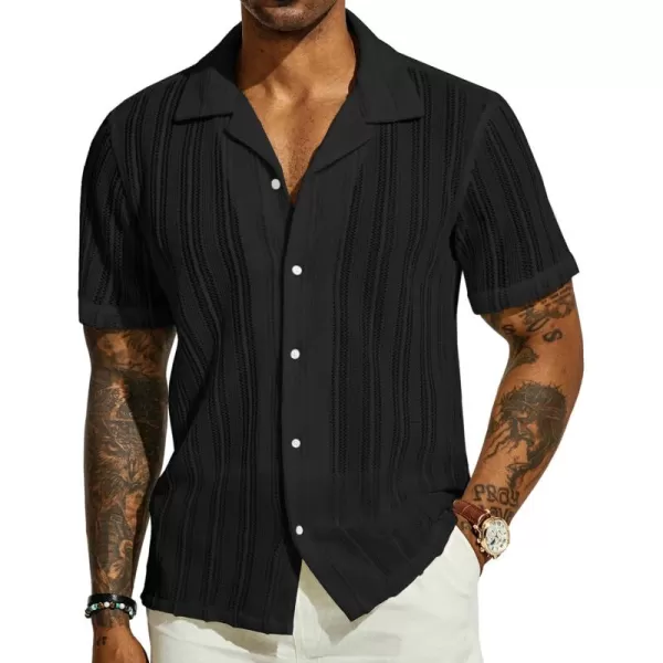 PJ PAUL JONES Men's Casual Button Down Shirts Cuban Collar Summer Beach Shirts