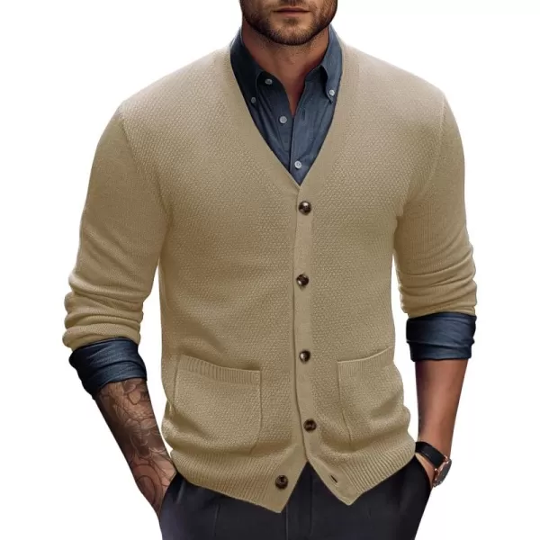PJ PAUL JONES Men's Casual Cardigan Sweaters Long Sleeve V-Neck Cardigans Button-up Knitted Sweater