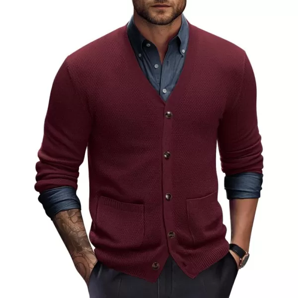 PJ PAUL JONES Men's Casual Cardigan Sweaters Long Sleeve V-Neck Cardigans Button-up Knitted Sweater