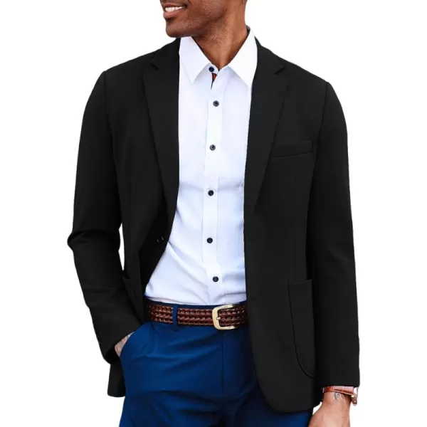 PJ PAUL JONES Mens Casual Knit Blazer Suit Jacket Slim Fit 2 Button Sport Coat