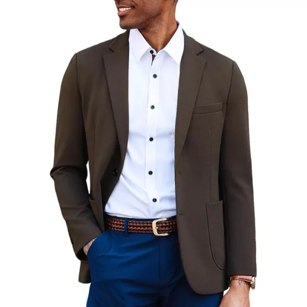 PJ PAUL JONES Mens Casual Knit Blazer Suit Jacket Slim Fit 2 Button Sport Coat