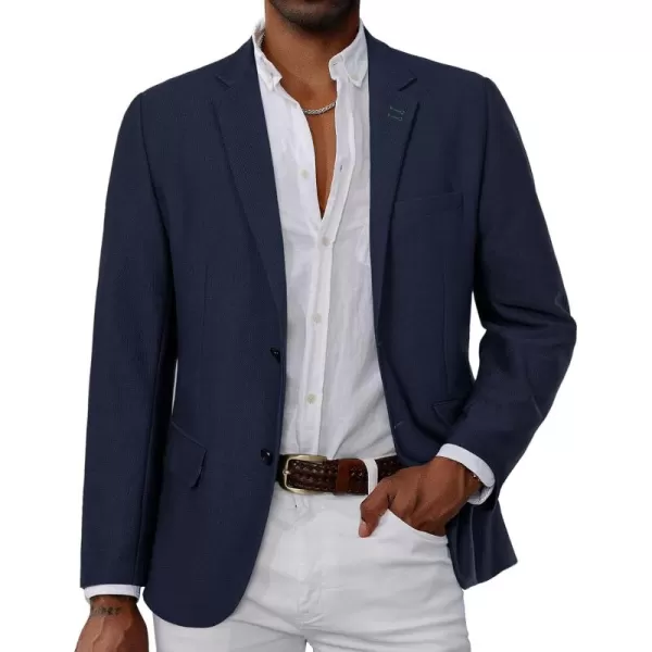 PJ PAUL JONES Mens Casual Knit Blazer Suit Jacket Slim Fit 2 Button Sport Coat