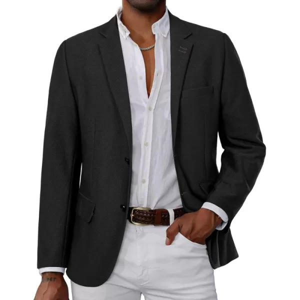 PJ PAUL JONES Mens Casual Knit Blazer Suit Jacket Slim Fit 2 Button Sport Coat