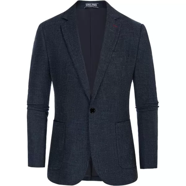 PJ PAUL JONES Mens Casual Suit Blazer Jackets One Button Regular Fit Linen Blend Sport Coat