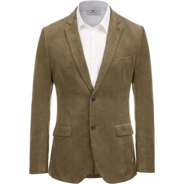 PJ PAUL JONES Mens Corduroy Blazer Jackets Slim Fit Two Button Casual Sports Coat