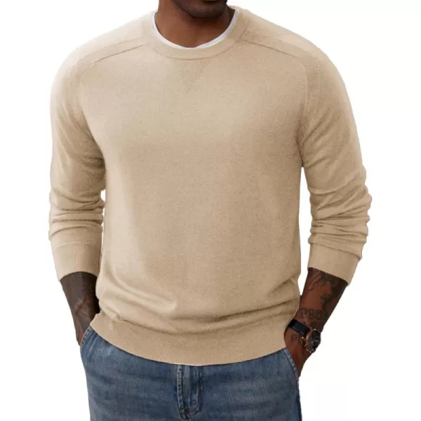 PJ PAUL JONES Men's Crewneck Sweaters Casual Crew Neck Sweatshirt Wool Blend Knit Pullovers