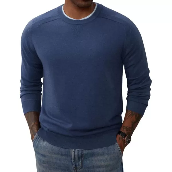 PJ PAUL JONES Men's Crewneck Sweaters Casual Crew Neck Sweatshirt Wool Blend Knit Pullovers