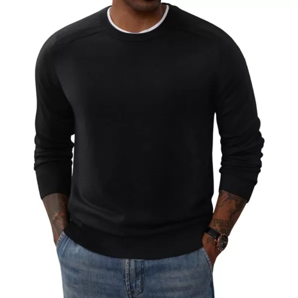 PJ PAUL JONES Men's Crewneck Sweaters Casual Crew Neck Sweatshirt Wool Blend Knit Pullovers