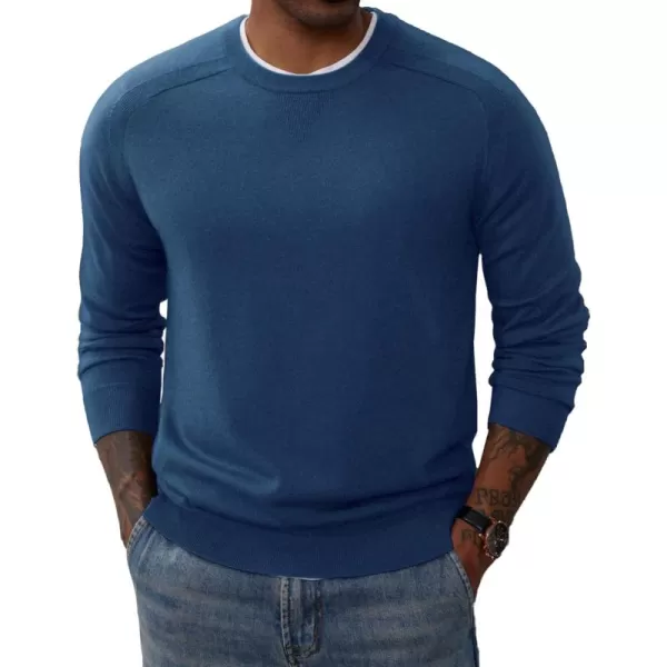 PJ PAUL JONES Men's Crewneck Sweaters Casual Crew Neck Sweatshirt Wool Blend Knit Pullovers