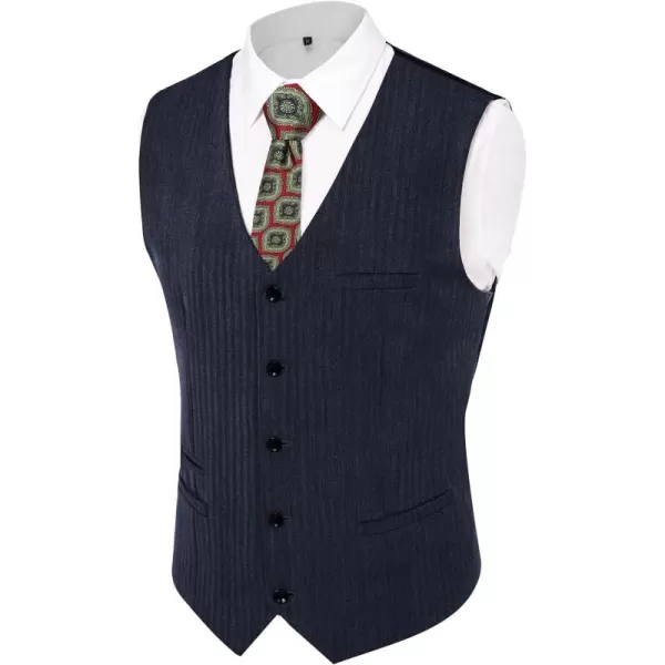 PJ PAUL JONES Men's Herringbone Tweed Suit Vest Casual Wool Blend Waistcoat)
