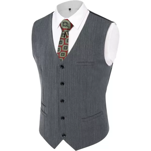 PJ PAUL JONES Men's Herringbone Tweed Suit Vest Casual Wool Blend Waistcoat)