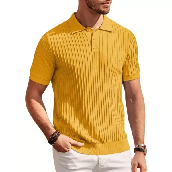 PJ PAUL JONES Mens Knit Polo Shirts Casual Short Sleeve Regular Fit Breathable Golf Shirts for Men