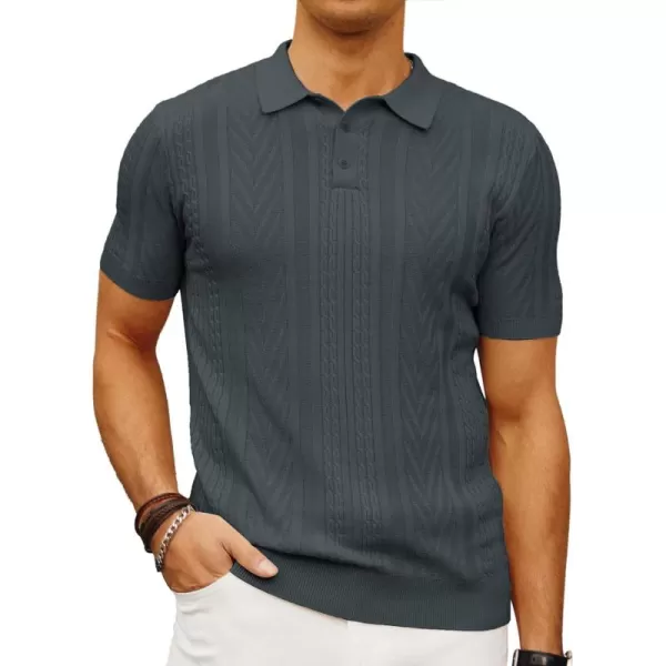 PJ PAUL JONES Mens Knitted Polo Shirt Short Sleeve Knit Texture Shirt Men Knitting Golf T Shirts