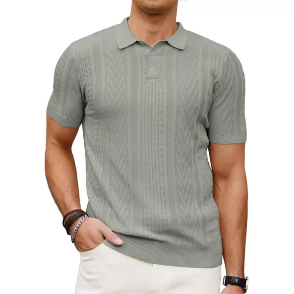 PJ PAUL JONES Mens Knitted Polo Shirt Short Sleeve Knit Texture Shirt Men Knitting Golf T Shirts