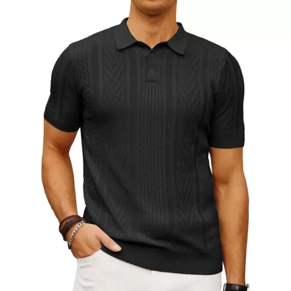 PJ PAUL JONES Mens Knitted Polo Shirt Short Sleeve Knit Texture Shirt Men Knitting Golf T Shirts