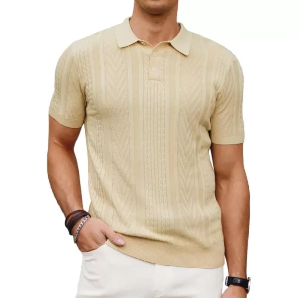 PJ PAUL JONES Mens Knitted Polo Shirt Short Sleeve Knit Texture Shirt Men Knitting Golf T Shirts