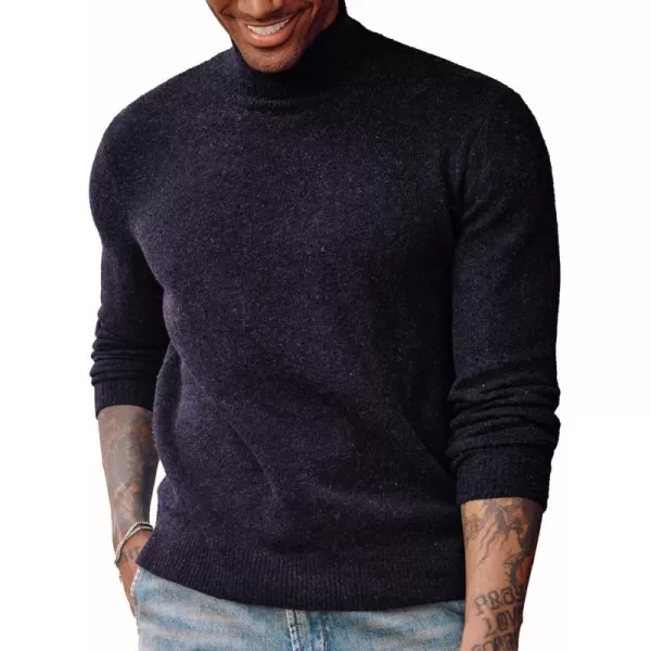 PJ PAUL JONES Men's Mock Turtleneck Sweater Long Sleeve Undershirts Wool Blend Pullover Sweaters