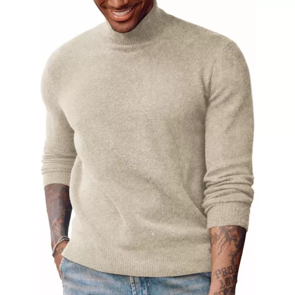 PJ PAUL JONES Men's Mock Turtleneck Sweater Long Sleeve Undershirts Wool Blend Pullover Sweaters