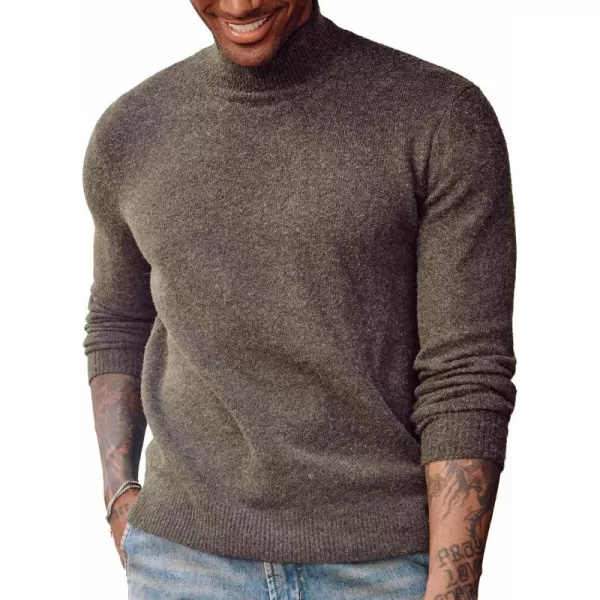 PJ PAUL JONES Men's Mock Turtleneck Sweater Long Sleeve Undershirts Wool Blend Pullover Sweaters