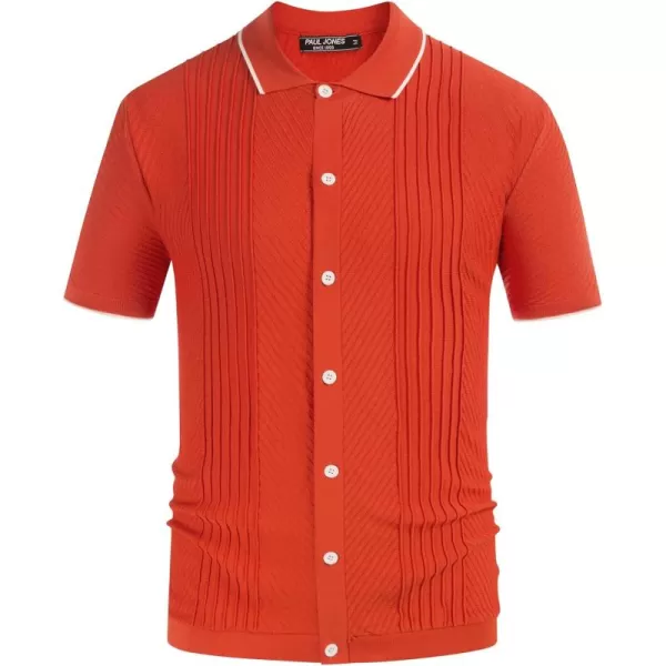 PJ PAUL JONES Men's Polo Shirt Button Down Knit Shirt Casual Summer Beach Golf Polo