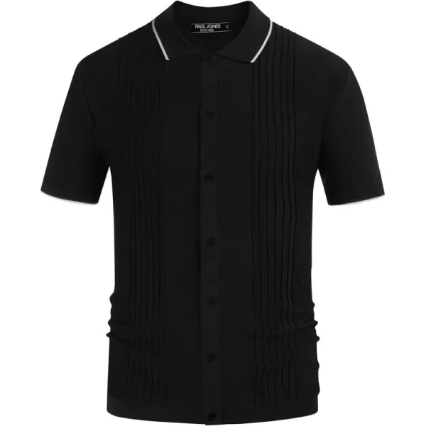 PJ PAUL JONES Men's Polo Shirt Button Down Knit Shirt Casual Summer Beach Golf Polo