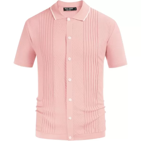 PJ PAUL JONES Men's Polo Shirt Button Down Knit Shirt Casual Summer Beach Golf Polo