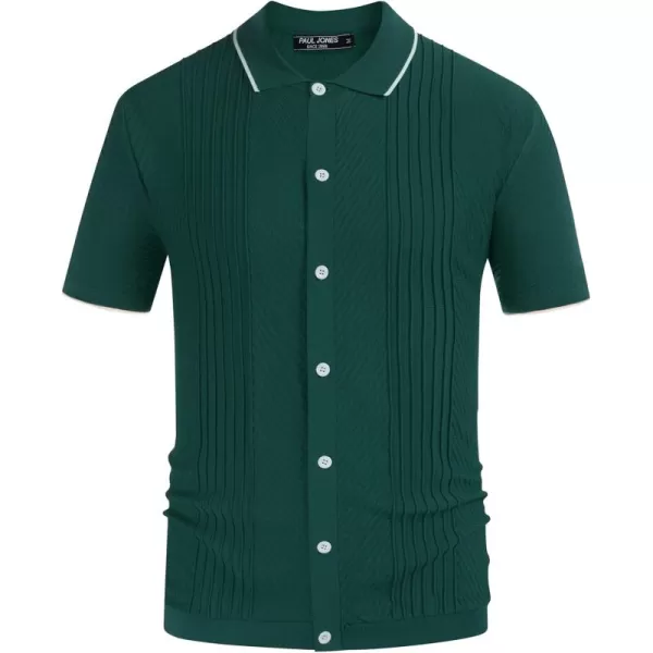 PJ PAUL JONES Men's Polo Shirt Button Down Knit Shirt Casual Summer Beach Golf Polo
