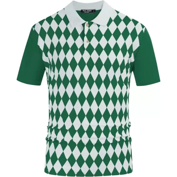 PJ PAUL JONES Mens Polo Shirt Short Sleeve Performance Golf Polo Shirts Daily CasualWear
