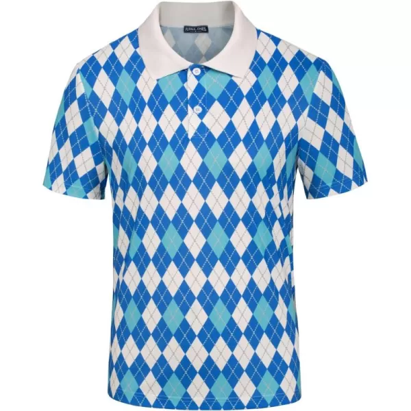 PJ PAUL JONES Mens Polo Shirt Short Sleeve Performance Golf Polo Shirts Daily CasualWear