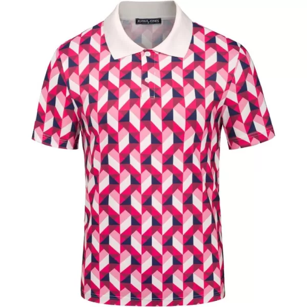 PJ PAUL JONES Mens Polo Shirt Short Sleeve Performance Golf Polo Shirts Daily CasualWear