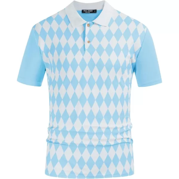 PJ PAUL JONES Mens Polo Shirt Short Sleeve Performance Golf Polo Shirts Daily CasualWear