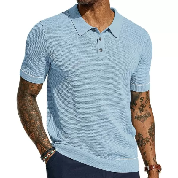 PJ PAUL JONES Mens Polo Shirts Short Sleeve Textured Knit Polo Shirts