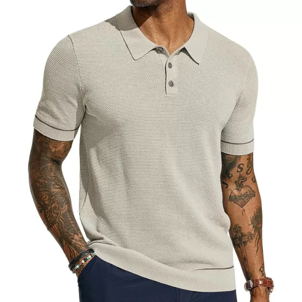 PJ PAUL JONES Mens Polo Shirts Short Sleeve Textured Knit Polo Shirts