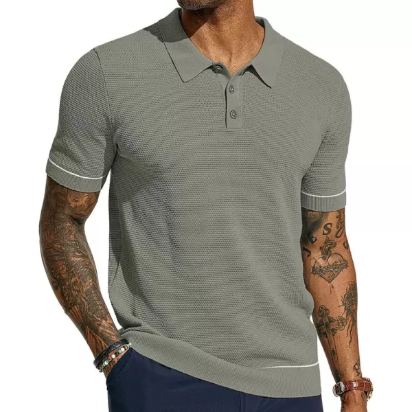 PJ PAUL JONES Mens Polo Shirts Short Sleeve Textured Knit Polo Shirts