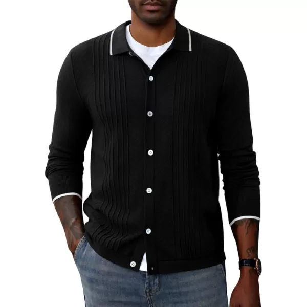 PJ Paul Jones Mens Knitting Stretch Golf Polo Shirts Lightweight Tee Shirts