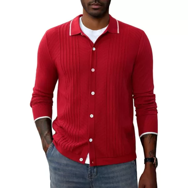 PJ Paul Jones Mens Knitting Stretch Golf Polo Shirts Lightweight Tee Shirts