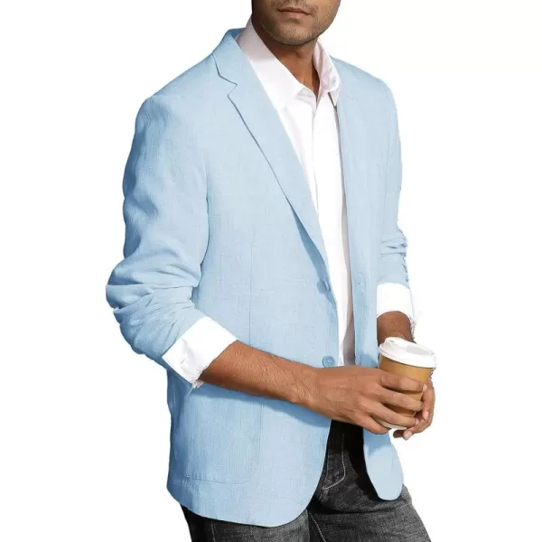 PJ Paul Jones Men's Slim Fit Lightweight Linen Jacket Tailored Blazer Sport Coat