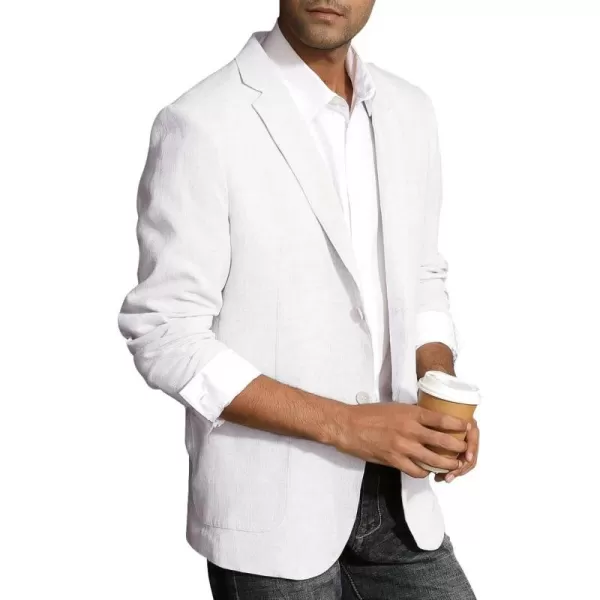 PJ Paul Jones Men's Slim Fit Lightweight Linen Jacket Tailored Blazer Sport Coat