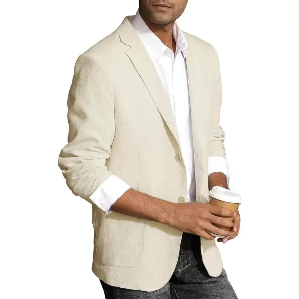 PJ Paul Jones Men's Slim Fit Lightweight Linen Jacket Tailored Blazer Sport Coat