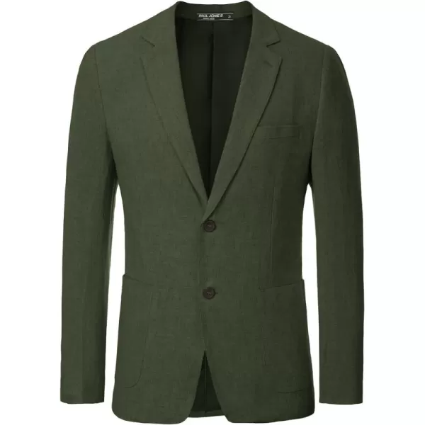 PJ Paul Jones Men's Slim Fit Lightweight Linen Jacket Tailored Blazer Sport Coat