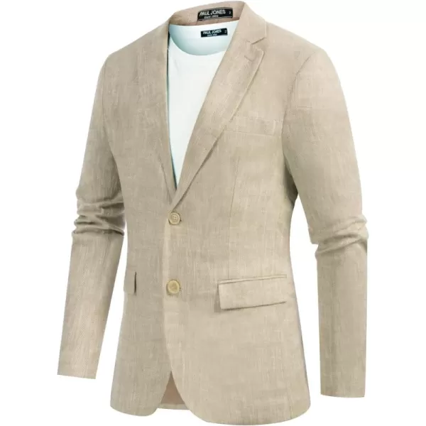 PJ Paul Jones Men's Slim Fit Lightweight Linen Jacket Tailored Blazer Sport Coat