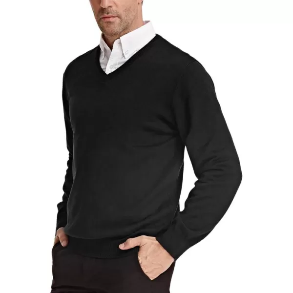 PJ Paul Jones Men's V Neck Pullover Sweaters Classic Long Sleeve Knitting Sweater