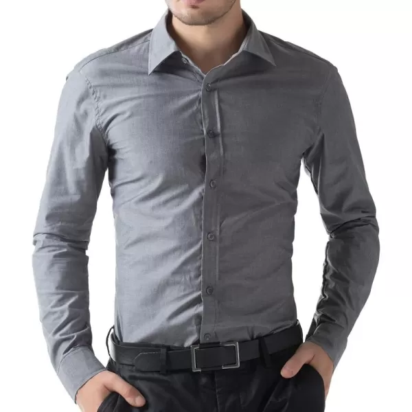 Paul Jones Men's Business Casual Long Sleeves Dress Shirts