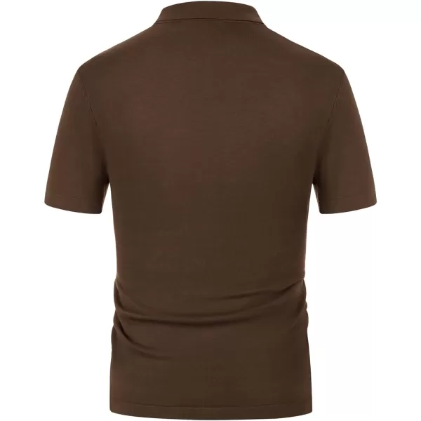 PJ PAUL JONES Men's Contrast 70s Vintage Polo Shirts Short Sleeve Knitwear