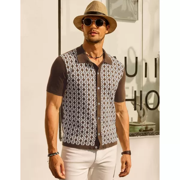 PJ PAUL JONES Men's Contrast 70s Vintage Polo Shirts Short Sleeve Knitwear