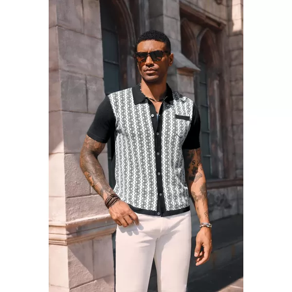PJ PAUL JONES Men's Contrast 70s Vintage Polo Shirts Short Sleeve Knitwear