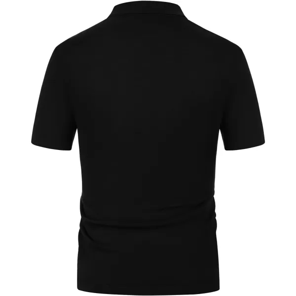 PJ PAUL JONES Men's Contrast 70s Vintage Polo Shirts Short Sleeve Knitwear